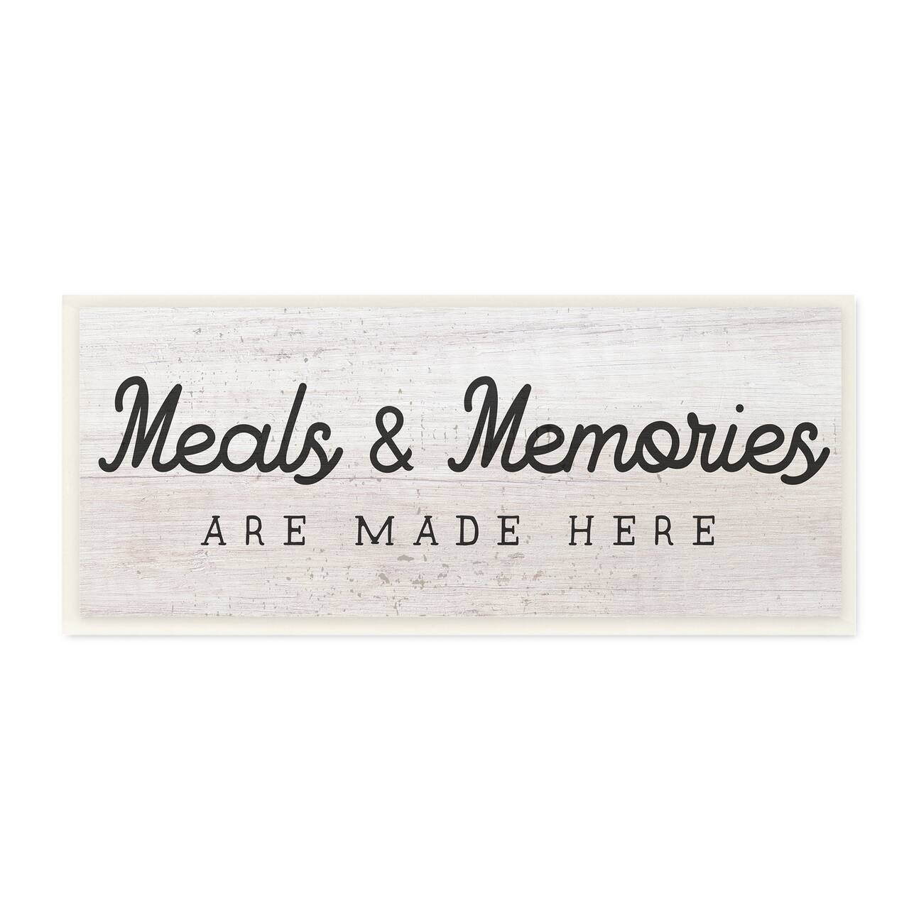 Stupell Industries Meals & Memories Made Here Rustic Kitchen Sign Wood Wall Plaque